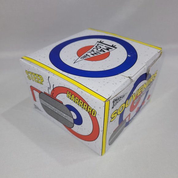 Main & Local Curling Rock Mug Coffee Cup Ceramic Hand Painted - Picture 4 of 4